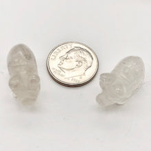 Load image into Gallery viewer, Oink 2 Carved Quartz Pig Beads | 23x16x11mm | Clear
