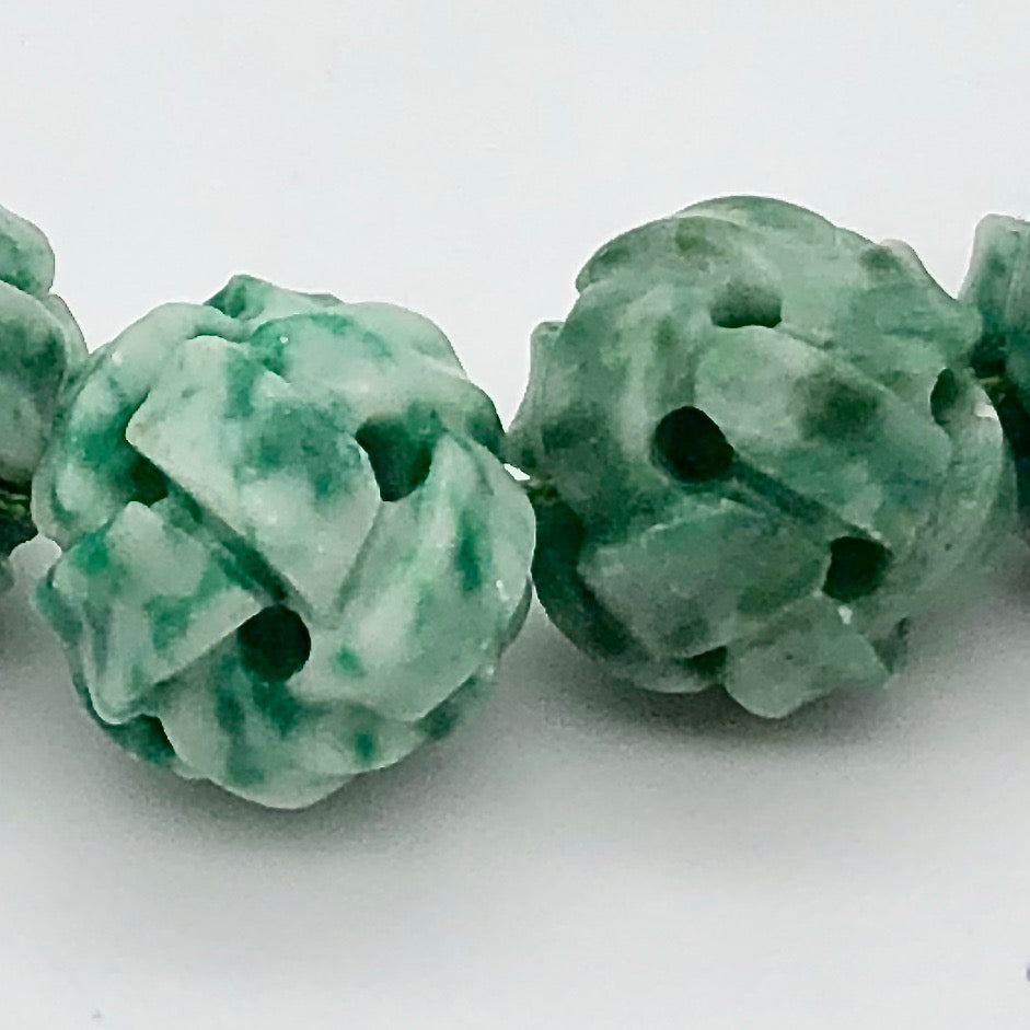 1 Hand Carved Natural Jade Infinity 13.5mm Pendant Bead 10767 - PremiumBead Primary Image 1