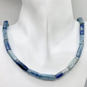 Shimmering Blue Kyanite Tube Beads |18x6-11x6mm | Blue| 6 beads | - PremiumBead Alternate Image 4