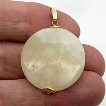 Load image into Gallery viewer, Creamy! One Lemony Hemimorphite Disc 14kgf Pendant | 1 1/2&quot; long|
