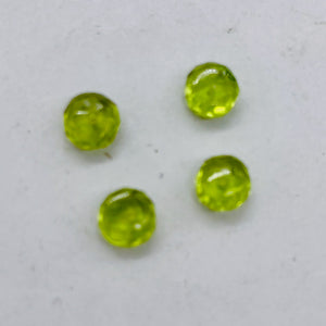 Peridot AAA Faceted Parcel Rondelle | 6mm | Green | 4 Beads