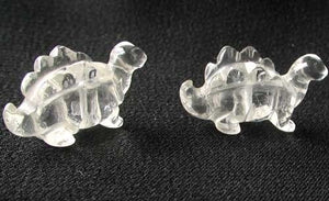 Dinosaur 2 Quartz Stegosaurus Beads | 21x11x8mm | Clear - PremiumBead Primary Image 1