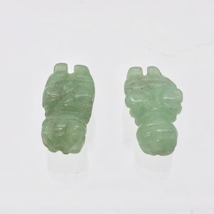2 Carved Aventurine Goddess of Willendorf Beads | 20x9x7mm | Green - PremiumBead Alternate Image 7