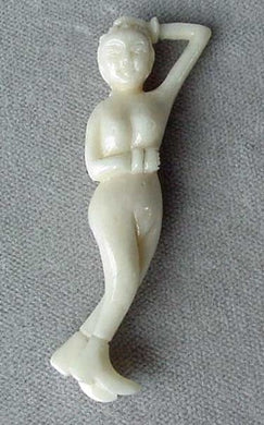 Unique Hand Carved Waterbuffalo Bone Geisha Bead 4832B - PremiumBead Primary Image 1