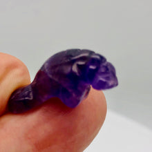 Load image into Gallery viewer, Grace Carved Amethyst Manatee Bead Figurine | 27x10x12mm | Purple - PremiumBead Alternate Image 3
