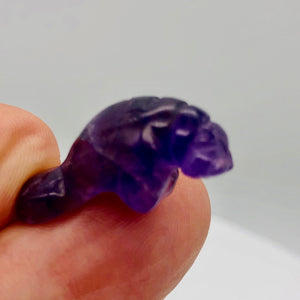 Grace Carved Amethyst Manatee Bead Figurine | 27x10x12mm | Purple - PremiumBead Alternate Image 3
