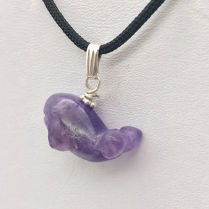 Purple Amethyst Whale and Sterling Silver Pendant | 7/8" Long | 509281AMS - PremiumBead Alternate Image 9