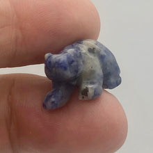 Load image into Gallery viewer, Hand-Carved Natural Sodalite Bear Bead Figurine | 13x18x7mm | Blue White - PremiumBead Alternate Image 5
