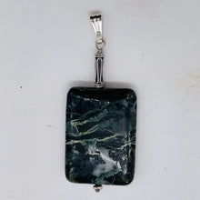 Load image into Gallery viewer, Tsunami Stone Sterling Silver Rectangle Pendant | 35x25x7.5mm | Green White |
