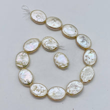 Load image into Gallery viewer, Designer Dream 14x10x4mm Cream Oval Coin Pearl Strand 103913
