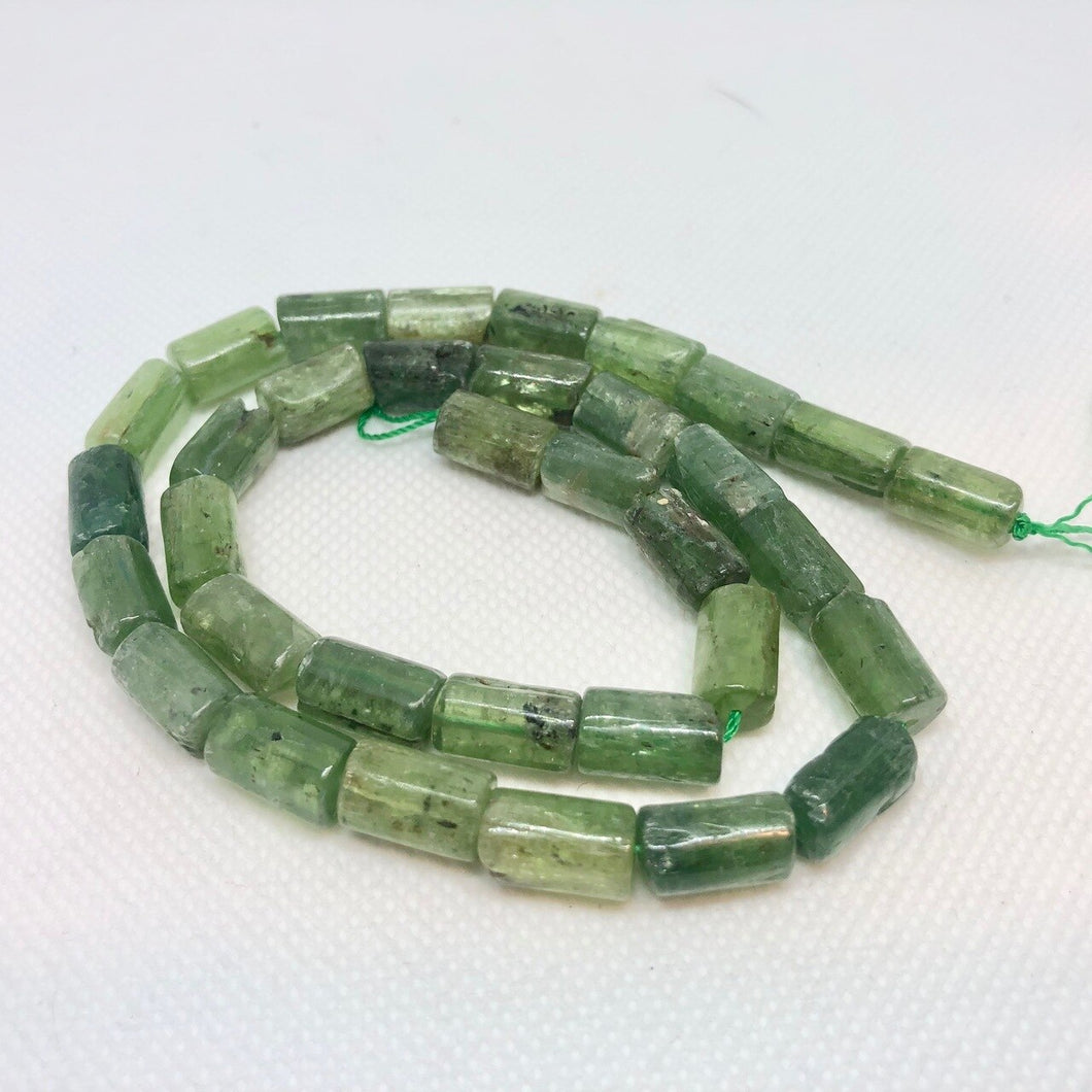 Sizzling Green Kyanite 11.5mm Tube Bead 16