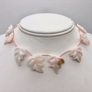 7 Light Pink Peruvian Opal Leaf Briolette Beads for Jewelry Making 10823C - PremiumBead Alternate Image 3
