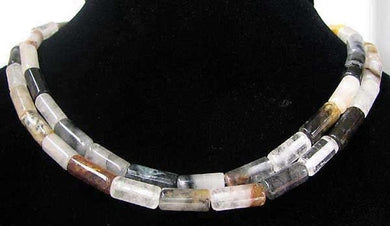 Perfection Opal in Quartz Cylinder 14x5mm to 12x5mm Bead Strand 109342 - PremiumBead Primary Image 1