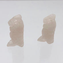 Load image into Gallery viewer, 2 Wisdom Carved Rose Quartz Owl Beads | 21.5x12x9.5mm | Pink - PremiumBead Alternate Image 6
