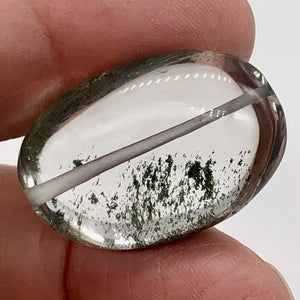 Lodalite Quartz Oval Pendant Bead | 30x21x14 mm | Clear Included | 1 Bead |