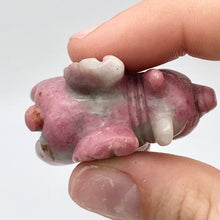 Load image into Gallery viewer, When Pigs Fly Rhodonite Winged Pig Figurine | 40x33x20mm | Pink/Grey | 34.5g - PremiumBead Alternate Image 5
