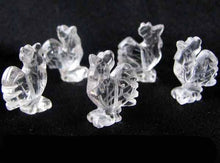 Load image into Gallery viewer, 2 Cute Carved Natural Clear Quartz Rooster Beads | 21x16x8.5mm | Clear - PremiumBead Primary Image 1
