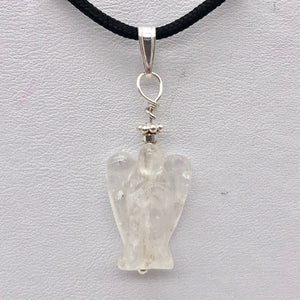On the Wings of Angels Quartz Sterling Silver 1.5" Long Pendant 509284QZS - PremiumBead Primary Image 1