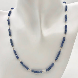 41cts Genuine Untreated Blue Sapphire & Sterling Silver Necklace 203285 - PremiumBead Alternate Image 3