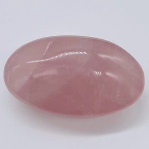 Rose Quartz Oval Meditation Worry Stone | 74x44x32 mm | Pink | 1 Stone |
