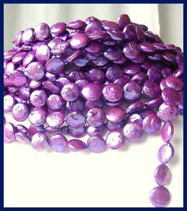 Purple Passion Six Freshwater Coin Pearls 008502 - PremiumBead Alternate Image 2