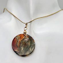 Load image into Gallery viewer, Limbcast Round 14K Gold Filled Pendant | 1.5&quot; Long | Green Clear Orange |
