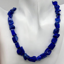 Load image into Gallery viewer, Intense! Natural Gem Quality Lapis Lazuli Bead Strand | 35 beads | 14x11x6mm | - PremiumBead Alternate Image 4

