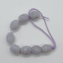 Load image into Gallery viewer, Jade AAA Carved Barrel Bead | 11x9mm | Lavender | 1 Bead |
