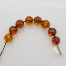 Load image into Gallery viewer, Amber Round Beads | 6 1/2 mm | Orange | 8 Beads |
