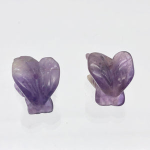 2 Soaring Carved Amethyst Eagle Beads | 20.5x16x11.5mm | Purple/Grey - PremiumBead Alternate Image 9