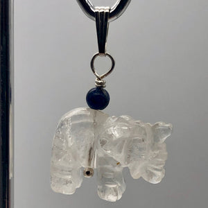 Quartz Elephant Pendant Necklace | Semi Precious Stone Jewelry | Silver Pendant - PremiumBead Alternate Image 5
