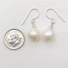 Load image into Gallery viewer, Pearl Dangle Sterling Silver Earrings |1.25&quot; Long | Satin White |
