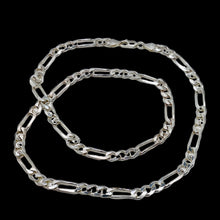 Load image into Gallery viewer, 22&quot; Heavy Figaro (7 mm) 33 Grams! Solid Sterling Silver Chain 103488(22)
