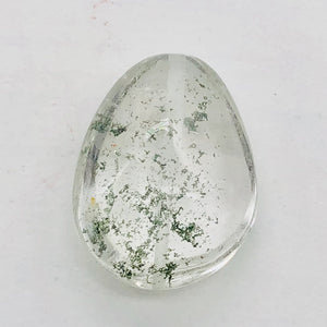 Lodalite Quartz Oval Pendant Bead | 27x20x12 mm | Clear Included | 1 Bead |