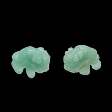 Load image into Gallery viewer, 2 Aventurine Hand Carved Bison / Buffalo Beads | 22x14.5x9mm | Green
