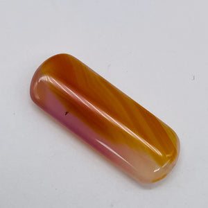 1 Red Orange Sardonyx 41x16mm Pendant Bead 9589B