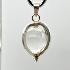 Semi Precious Stone Jewelry Crystal Quartz Ball in Sterling Silver pendant - PremiumBead Alternate Image 6