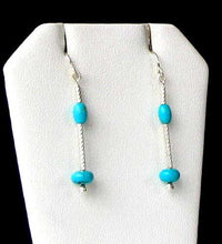 Load image into Gallery viewer, Unique Natural Turquoise &amp; Silver Earrings 6378 - PremiumBead Alternate Image 3
