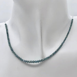 17.5cts Blue Diamond Faceted Roundel Bead Strand 110361 - PremiumBead Primary Image 1