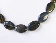 Load image into Gallery viewer, Midnight Tigereye Flat 15x10mm Oval Bead Strand 110243 - PremiumBead Alternate Image 2
