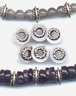 4 Fabulous 3.6G Solid Sterling Silver Braid-Ring Spacer Beads 3858 - PremiumBead Primary Image 1
