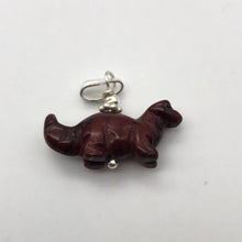 Load image into Gallery viewer, Brecciated Jasper Diplodocus Dinosaur with Silver Pendant 509259BJS | 25x11.5x7.5mm (Diplodocus), 5.5mm (Bail Opening), 7/8&quot; (Long) | Red - PremiumBead Alternate Image 12
