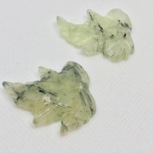 Load image into Gallery viewer, Hand Carved 2 Green Prehnite Leaf Beads W Long Dendrites 10532D - PremiumBead Alternate Image 3
