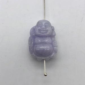 26.9cts Hand Carved Buddha Lavender Jade Pendant Bead | 21x14.5x10mm | Lavender - PremiumBead Alternate Image 6