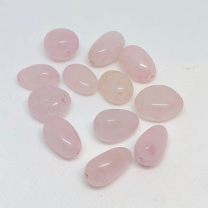 Rose Quartz Nugget Bead 8 inch Strand Pretty in Pink 010472HS - PremiumBead Alternate Image 2