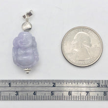 Load image into Gallery viewer, Hand Carved Lavender Jade Buddha Pendant with Silver Findings | 1 5/8&quot; Long - PremiumBead Alternate Image 6
