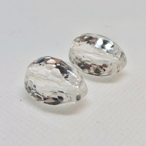 2 Sparkling Designer Faceted Quartz 18x13mm Beads 009397 - PremiumBead Primary Image 1