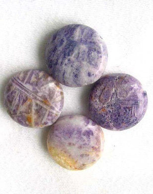 4 Purple Flower Sodalite 20x7mm Coin Beads 008824 - PremiumBead Primary Image 1