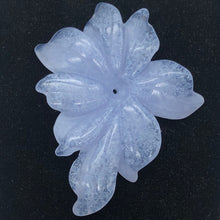 Load image into Gallery viewer, 42cts Exquisitely Hand Carved Blue Chalcedony Flower Pendant Bead - PremiumBead Alternate Image 2
