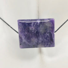 Load image into Gallery viewer, 32cts of Rare Rectangular Pillow Charoite Bead | 1 Beads | 24x19x7mm | 10872E - PremiumBead Primary Image 1
